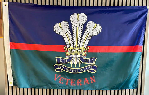 The Royal Welsh Regiment 5’ x 3’ Colours Veteran Flag ( TRW-V )